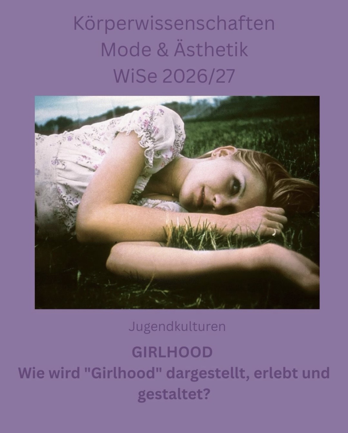 Girlhood seminar announcement, TU Darmstadt, winter semester 2026/27